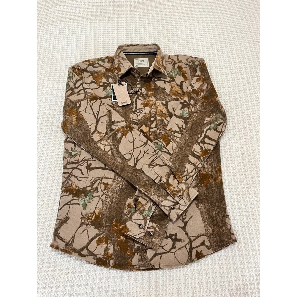 Nomad Craft & Flow NEW Fleece Flannel Camo Long Sleeve Small Shirt Camouflage‎